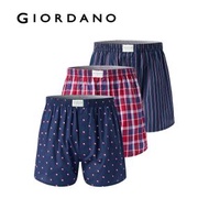 GIORDANO - 男裝 三條裝平腳內褲 (印花) (M碼)