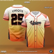 【Free Custom Name & Number】UNIQUE NATION Retro Baseball Jersey, All-Over Print Casual Streetwear Uni
