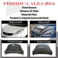 PERODUA ALZA 2008-2018 FRONT BONET BONNET ADVANCE GT STYLE -MATERIAL FIBER BODYKIT