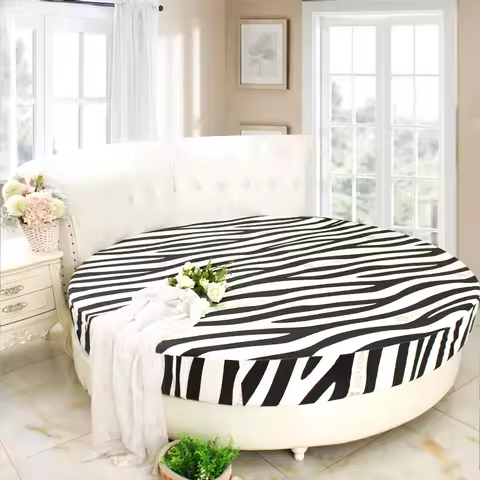 200/220CM Fitted Sheet Round Hotel Home Extra Soft Round Bed Sheets NO Pillowcases Pure Cotton Bedsh