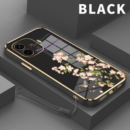 Soft Case Untuk IQOO Z9 5G Z9X 5G Z6 5G Z7i Z7x Neo U5x Bunga Begonia Sederhana Silikon TPU Pelapisa