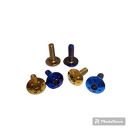 (SEBIJI) M5 Screw Visor Screw Skru Gold Titanium Size 8 Screw Visor Alloy M5 Screw Visor Screw Skru 