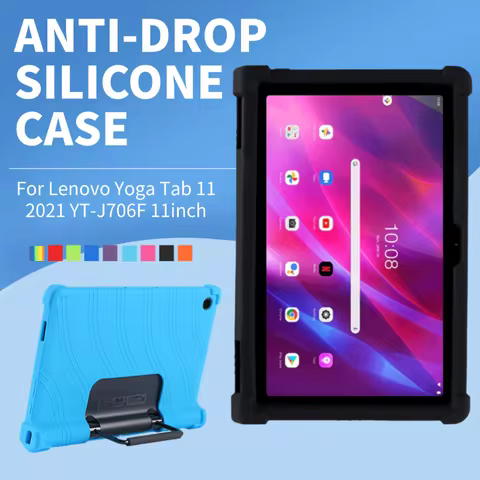 Lenovo Yoga Tab 11 2021 YT-J706F Stand Silicone Cover Shockproof Washable Tablet Case Compatible wit