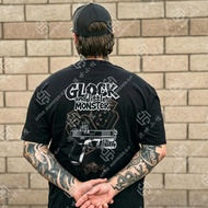 【 Ready stock】 Gen5 G17 G19 Gun Army Fans Tactical Athletic T-shirt Men's 100% Premium Cotton Round 
