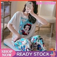 【Ready Stock】Korea Fashion Pyjamas Set Baju Tidur Perempuan Plus Size Women Pajamas Plus Size Wanita Short Sleeve Comfy 卡通短袖睡衣