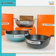 Le Creuset Authentic Cast Iron Balti Dish 20cm 24cm, 1.8L/2.7L Matt Black, Oyster, Caribbean Blue