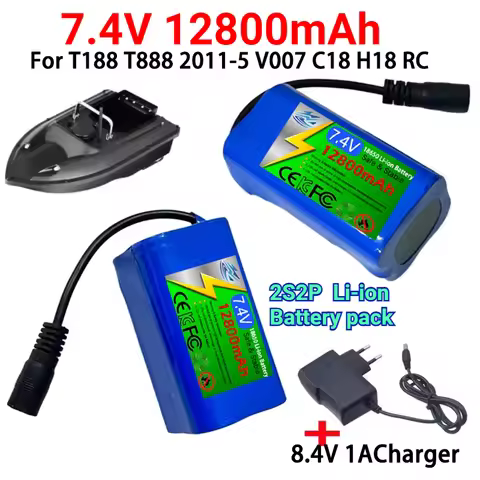 New 7.4V Battery 2S2P 12800mAh Li-ion Battery Pack Used for T188 2011-5 T888 V007 H18 C18 Remote Con