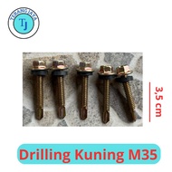 BAUT BAJA RINGAN / TASO - SEKRUP DRILLING ROOFING KUNING M35 - 3,5CM