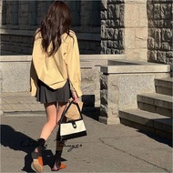 Buyer Authentic Korean depound Canvas Bag Underarm Bag Bucket Bag Niche ins Shoulder Portable Tote F