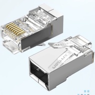 RJ45 Connector Iron Material Metal Plate LAN Network Cable Connector Ethernet Gigabit Support POE Ca