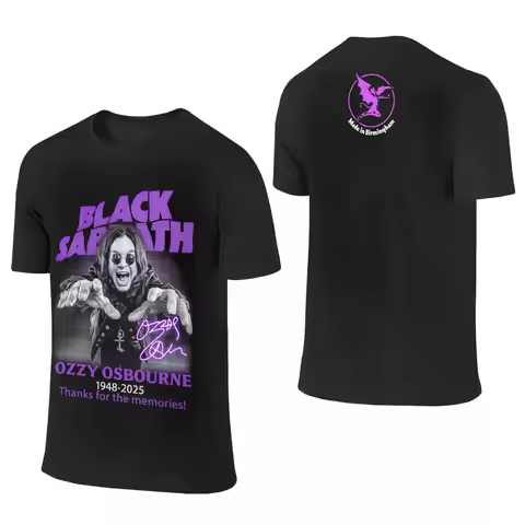 Vintage Black Sabbath and Ozzy Osbourne Back To The Beginning T-Shirts for Men Round Neck Cotton T S