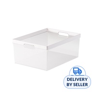 Citylife 12L Desk Drawer Organizer Box (Clear - White)