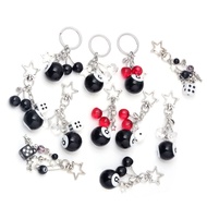 Unique Keychain Dice Burst Cherry All-Match Creative Pendant Pool Five-Pointed Star Bag Pendant 5ya 