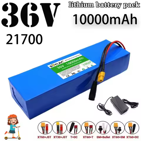 Batterie Au Lithium 36V10Ah 21700 5C Avec Batterie Rechargeable BMS 10S2P Adaptée À La Batterie De G