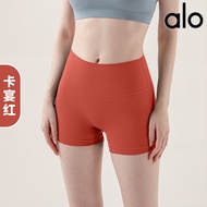 ALO YOGA ใหม่ กางเกงขาสั้นกีฬาโยคะ กางเกงโยคะผู้หญิง เอวสูง กระชับ ยกสะโพก กางเกงฟิตเนส กางเกงขาสั้น
