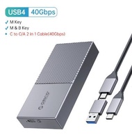 ORICO LSDT M2เคส SSD 40Gbps NVME Enclosure M.2 To USB Type C 4.0อะแดปเตอร์ SSD สำหรับ NVME PCIE M Ke
