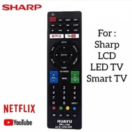 Replacement Remote Control For Sharp TV LEDLCD3DSmart TVNETFLIX RM-L1346 (GB234WJSA) BG289WJSA GB275