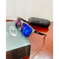 【100% Original】▥Oakley Holbrook Magnesium 3171 Blue Lens Sunglasses For Men SzYrB