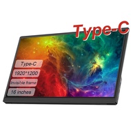 LANLIPU 16-Inch Portable Monitor 1920x1200 60Hz Ultra-Thin IPS Screen Type-C HDMI Display for Laptop