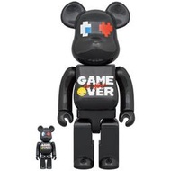 ~熊貓熊~全新 Bearbrick 400% + 100% Pac Man 小精靈 × Grafflex × 9090