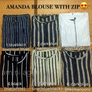 amanda blouse with zip