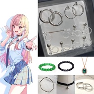 【Shop the Look】 Anime Marin Kitagawa Earrings Necklace Cosplay Accessories Nail Art Ears Bracelet Rings My Dress-Up Darling Cosplay Prop