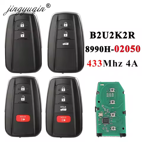 jingyuqin Smart Remote Car Key 433MHz 4A HITAG AES NCF29A1M Chip For Toyota Corolla 2018-2022 FCC ID