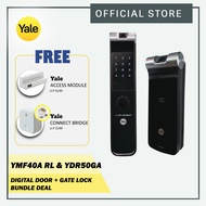 Yale YDR50GA Gate &amp; YMF40A RL Door Digital Lock Bundle (FREE Yale Connect Bridge/DDV1/TOP UP SGD100 FOR DDV3)