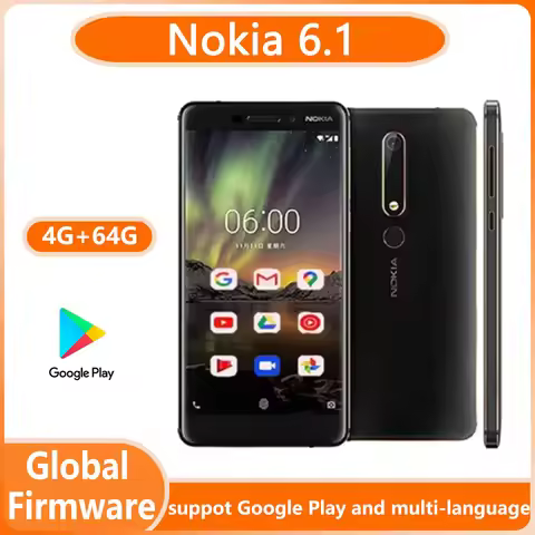 Nokia 6.1 4G Smartphone 5.5" 3GB 32GB ROM 16MP camera Single SIM Fingerprint Unlocked Android Used P