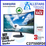 (ALLSTARS : WE ARE BACK PROMO) SAMSUNG 27 inch C27T550 / C27T550FDE Curved Monitor / 1000R / 75Hz / FreeSync / Built-In-Speaker / DP+HDMI+VGA (Warranty 3years with Samsung SG)