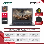 Laptop Gaming Acer Slim Aspire 3 A314-22-r7ec amd Ryzen 5 3u Ram 12gb