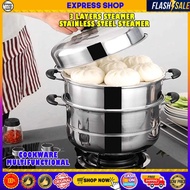 【Ready Stock】❁✳☬◇Original 3 Layers Steamer for Puto 3 Layer Siomai Steamer Stainless Cookware Multif