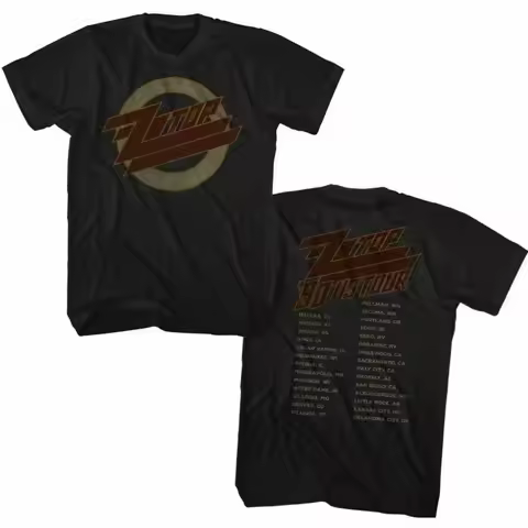 ZZ Top Vintage Concert T-shirt - 1990 US Tour Men's Unisex Black Fashion Shirt