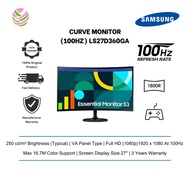 SAMSUNG 27" Essential Monitor S3 S36D FHD 4ms/100Hz/16:9 Game model, Free Sync, DP, HDMI, HDCP (HDMI