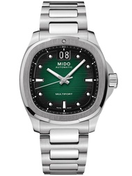 (สินค้าพร้อมส่ง) นาฬิกา​ MIDO รุ่น​ MULTIFORT TV BIG DATEรหัส​ M049.526.11.091.00 สี​เขียว​ ของแท้ป้าย​ KINGPOWER