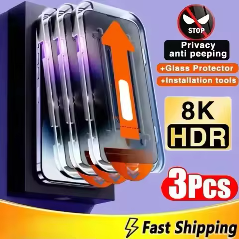 3PCS Dust-Proof Installation Privacy Glass For Samsung S25 S24 S23 S22 Ultra Screen Protector For Sa