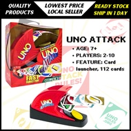 Uno Attack Classic Card Game with Card Launcher Board Game Machine Console Uno Flip Wild Dare Uno No