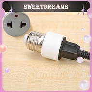 E26/E27 Bulb Base Screw Adapter EU/US Prong Light Socket Outlet for Porch Garage