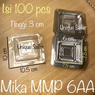 (Isi100) Mika 6A 6AA 6L 6X 6GS S6 6T Tebal / Mika Kue Roti Jajan Wadah Plastik Mika Bening Kotak / M