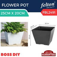 Felton Square Pot FBL 2491 / FBL 2492 / FBL2493 / FBL2494 / FBL2495 Flower Plant Plastic Garden Outd