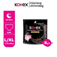 Combo 8 gói BVS Kotex Ban Đêm dạng quần cỡ M/L/L/XL 2 miếng