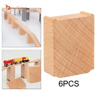 gamchiano 6 Pieces Train Track Risers for Kids for Toy Train Wood Track Accessories