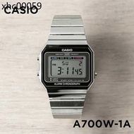 Casio Watch CASIO A700W-1A Retro Metal Square with Alarm Clock Stopwatch Waterproof Electronic Watch