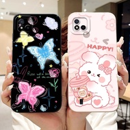 For Realme C11 2021 Case RMX3231 Cute Cat Panda Rabbit Fashion Flowers Love Back Cover For Realme C1