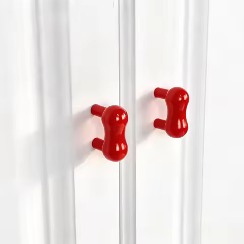 BCD-Modern Simple Color Cabinet Door Handle Bauhaus Style Wardrobe Cabinet Drawer Peanut Handle
