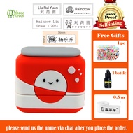 2023 Arrival threetrees Customized Name Stamp For Kids DIY Cartoon Students Name Seal Kindergarten C