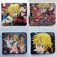 3KUX Anime Seven Deadly Sins Wallet Seven Deadly Sins Student Short Coin Purse Birthday Gift