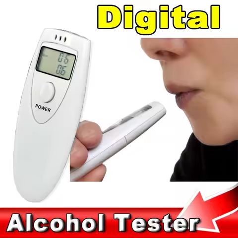 Portable Inhaler Alcohol Meters LCD Digital Alcohol Breath Tester Handheld Analyzer Breathalyzer Dig