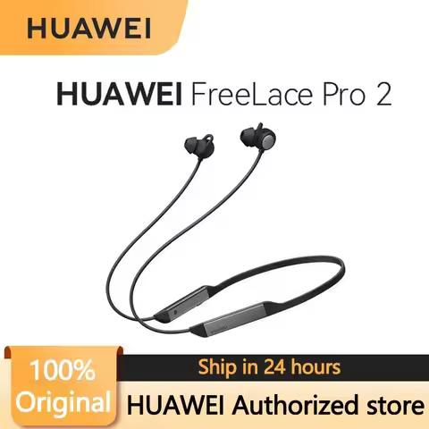 Original Huawei FreeLace Pro 2 wireless Bluetooth earphones with long battery life and noise reducti