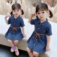 DINARA MAHREEN - GIRLS' DRESS 1-8 YEARS MORRI DRES FREE BELT CHILDREN'S DREES KOREAN STYLE GIRLS' SH
